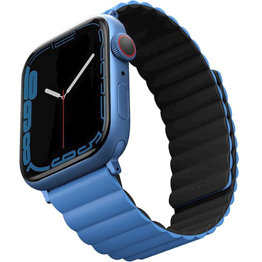 Ремешок Uniq Revix reversible Magnetic для Apple Watch 44/45/49 Blue/Black фото 9