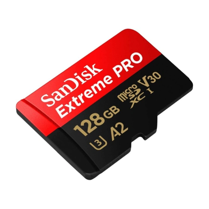Карта памяти Sandisk Extreme Pro 128GB MicroSDXC Class 10/UHS-1/U3/V30 A2 SDSQXCJ-128G-GS6MA фото 2