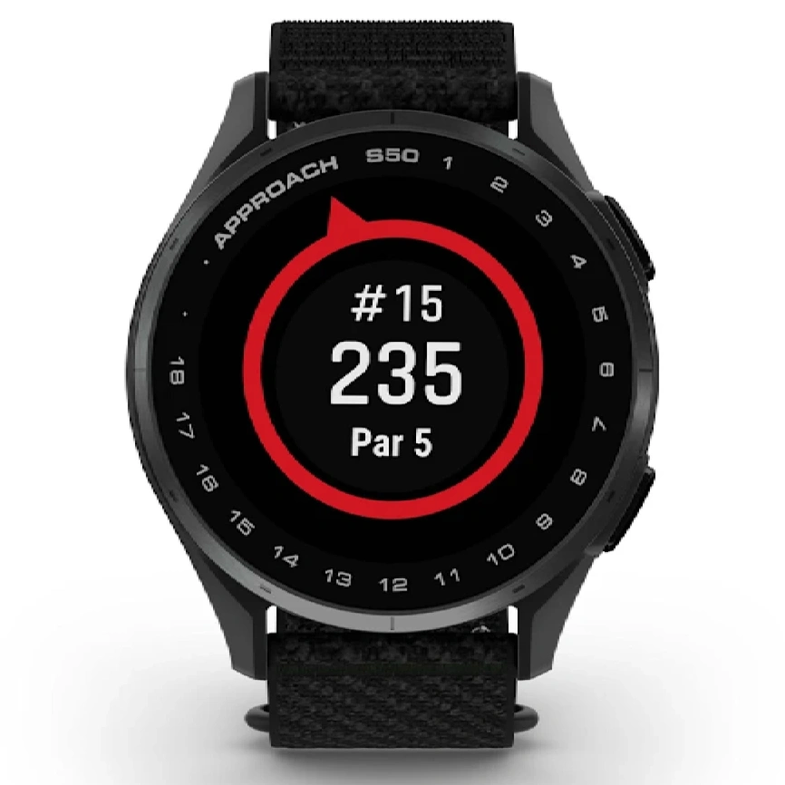 Смарт-часы Garmin Approach S50 50mm (010-03010-00) Slate/Black ComfortFit Nylon Band фото 4