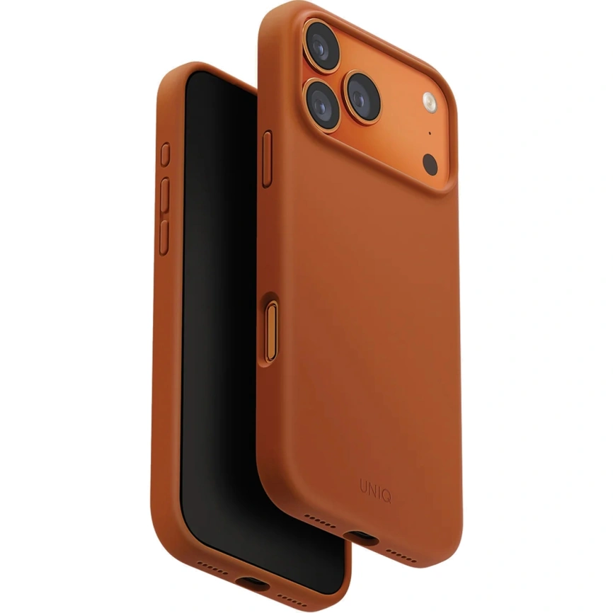 Чехол Uniq Lino Hybrid Silicone Case with MagClick для iPhone 17 Pro Max Sunset Orange фото 1