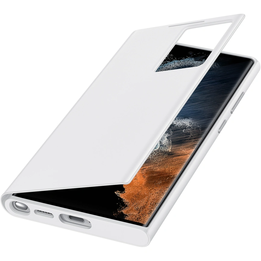 Чехол Samsung Smart Clear View Cover для Galaxy S22 Ultra (EF-ZS908CWEGRU) White фото 1