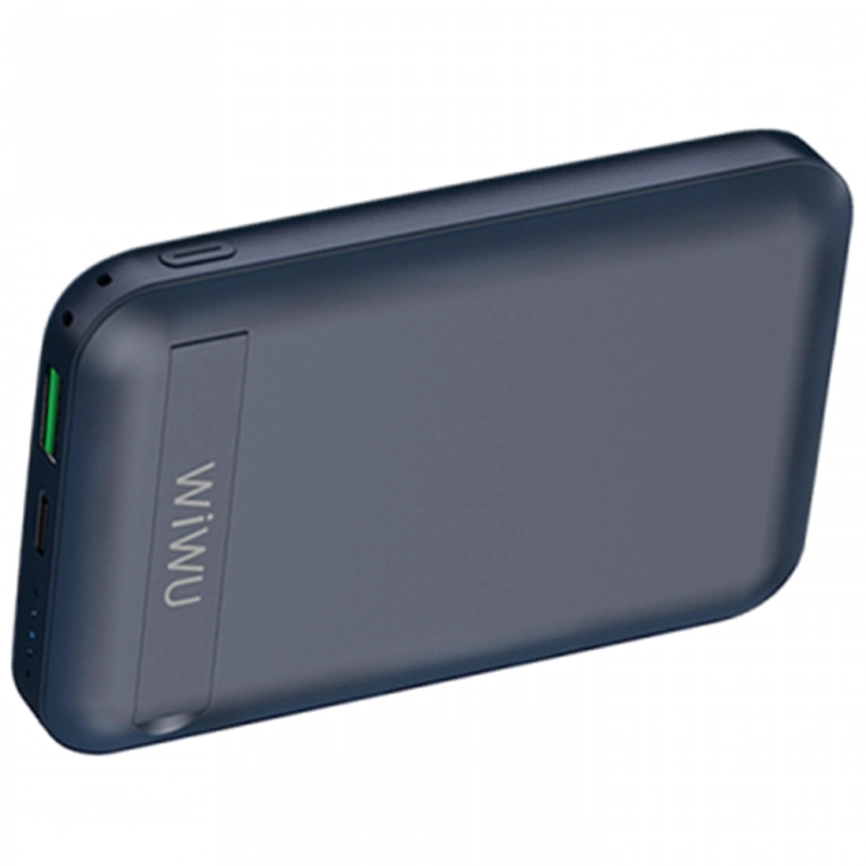 Внешний аккумулятор WiWU Snap Cube Magsafe Wireless Charge SC 10000 mAh Blue фото 4