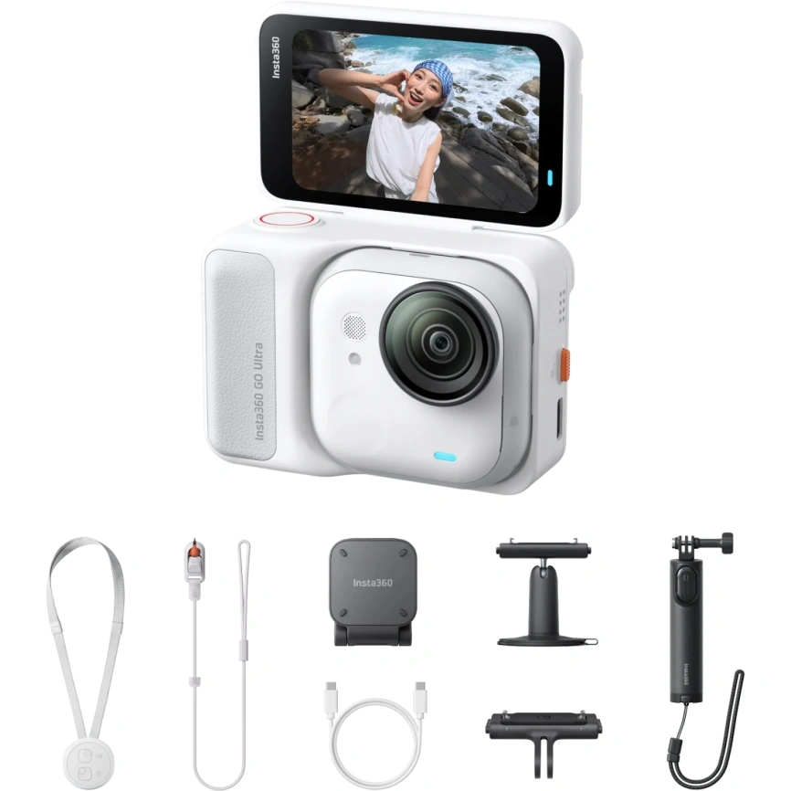 Экшн-камера Insta360 GO Ultra Creator Bundle Arctic White фото 2