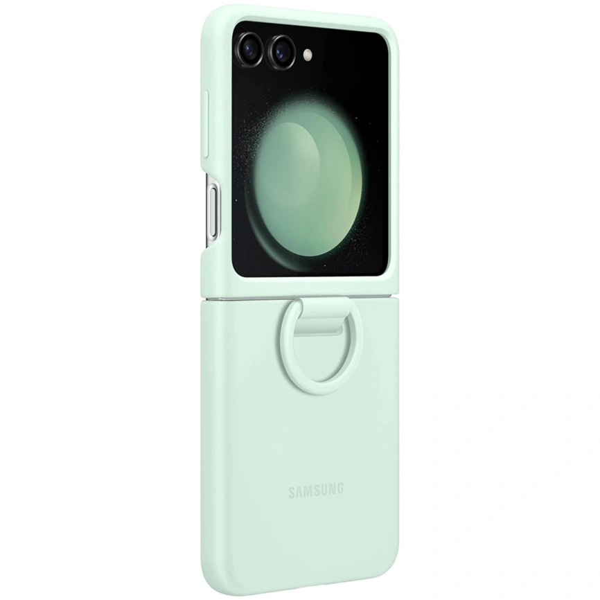 Чехол Samsung Series для Galaxy Z Flip 5 Silicone Case with Ring Mint фото 5
