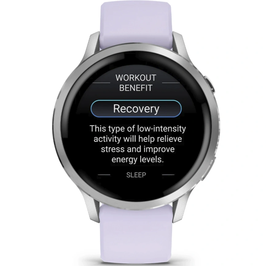 Смарт-часы Garmin Venu 4 41mm Silver Bezel With Periwinkle Silicone Band (010-03013-01) фото 6