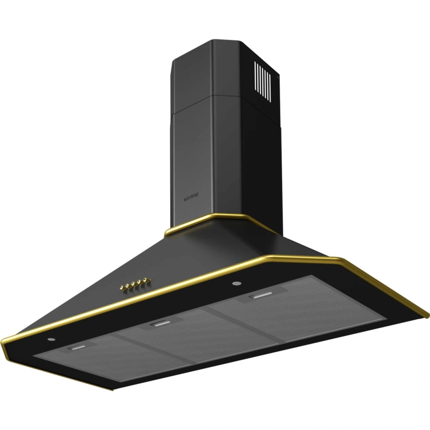 Встраиваемая вытяжка Korting KHC 9839 RGN Black/Gold фото 1