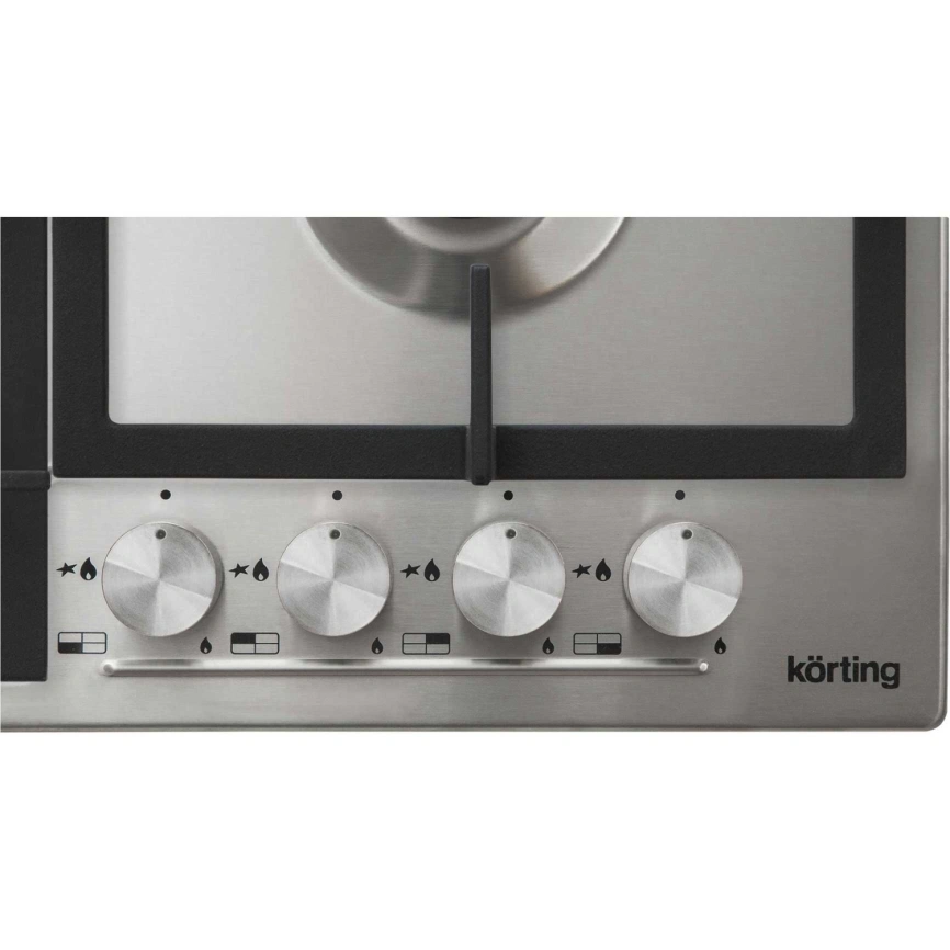 Газовая варочная панель Korting HG 665 CTX Stainless Steel фото 2