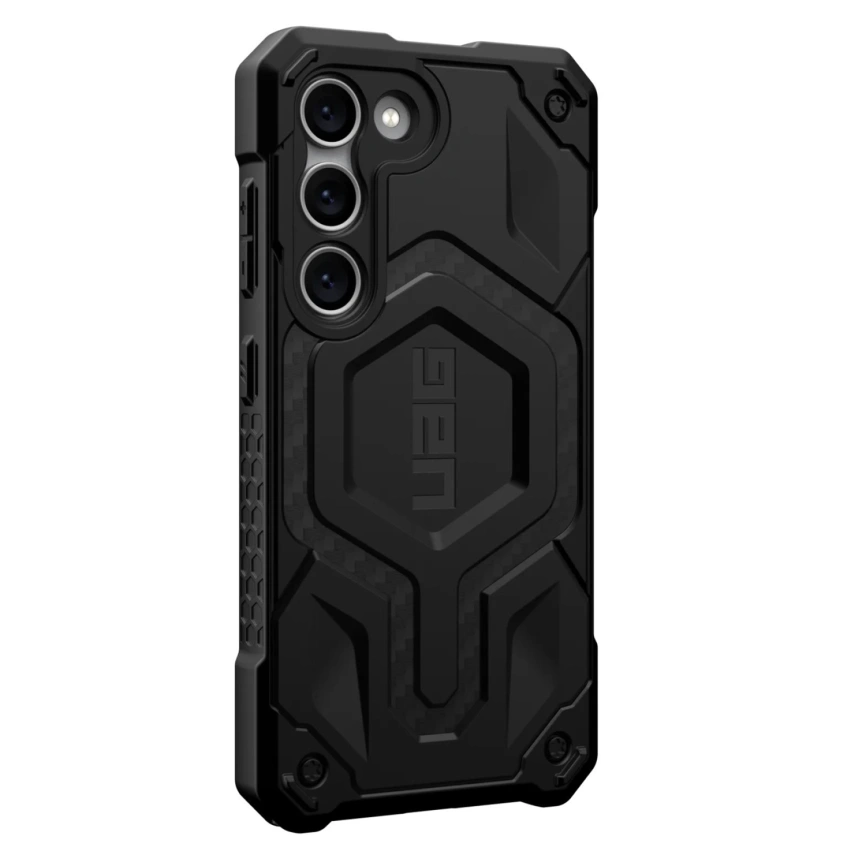 Чехол UAG Monarch PRO with MagSafe для Galaxy S24 Plus Carbon Fiber фото 2