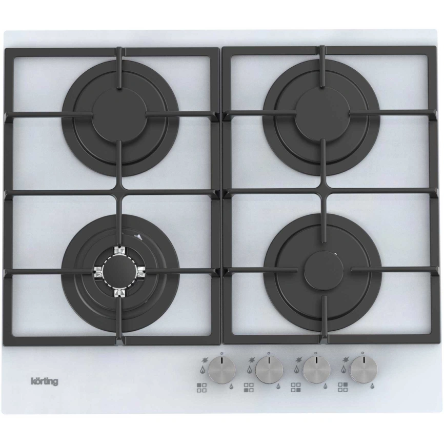 Газовая варочная панель Korting HGG 6722 CTW White фото 1