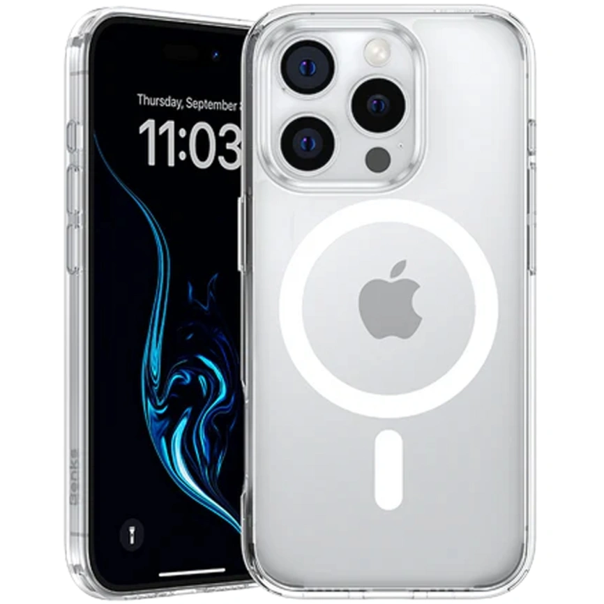 Чехол Benks Lucent Pro Case with MagSafe для iPhone 16 Pro Transparent фото 1