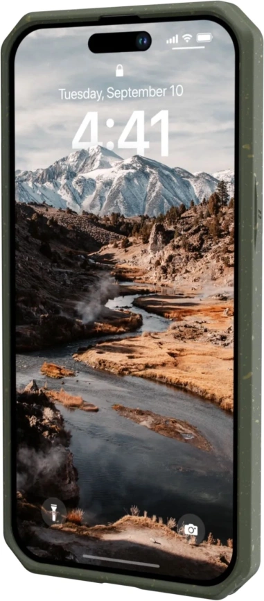 Чехол UAG Biodegradable Outback для iPhone 14 Pro Max Olive фото 7
