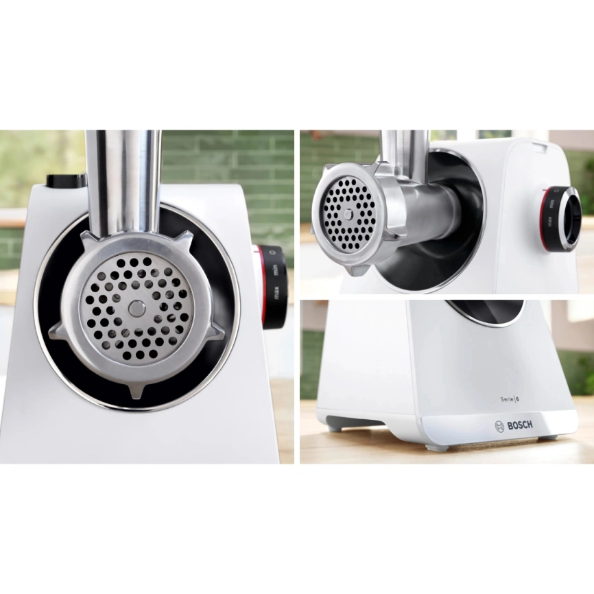 Мясорубка Bosch MFWS609W White/Black фото 3