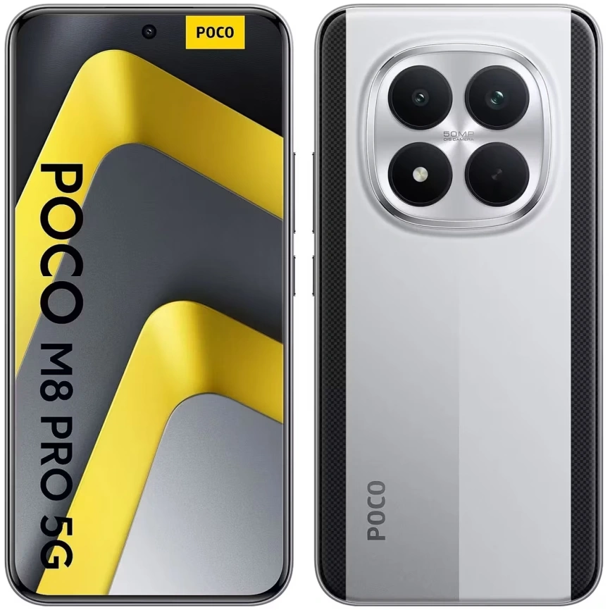 Смартфон Xiaomi Poco M8 Pro 5G 12/512Gb Silver EAC фото 3