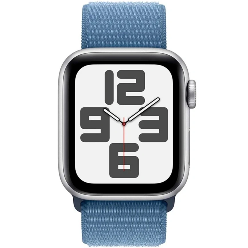 Смарт-часы Apple Watch SE (2023) 44mm Silver Aluminium Case with Storm Blue Sport Loop (MREF3) фото 4