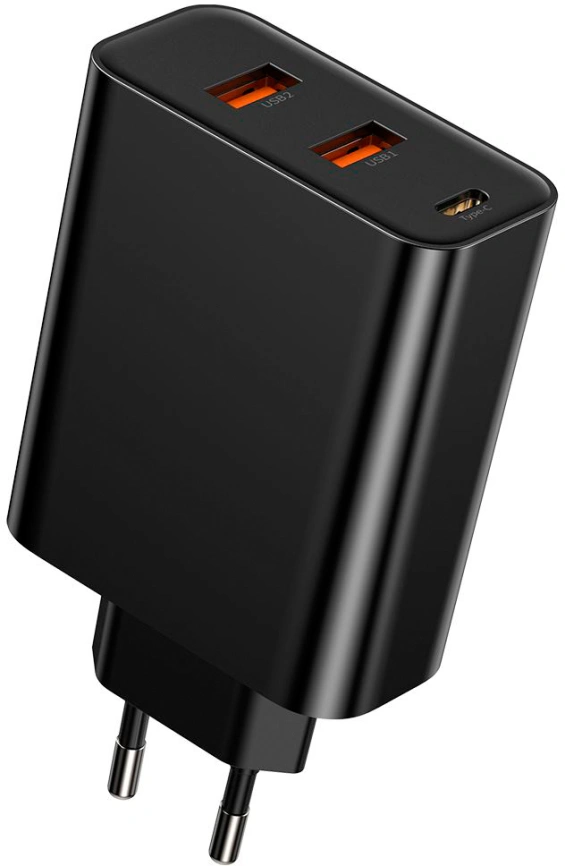 Сетевое зарядное устройство Baseus 18W Dual USB-A/USB-C CCFS-G01 Black фото 2