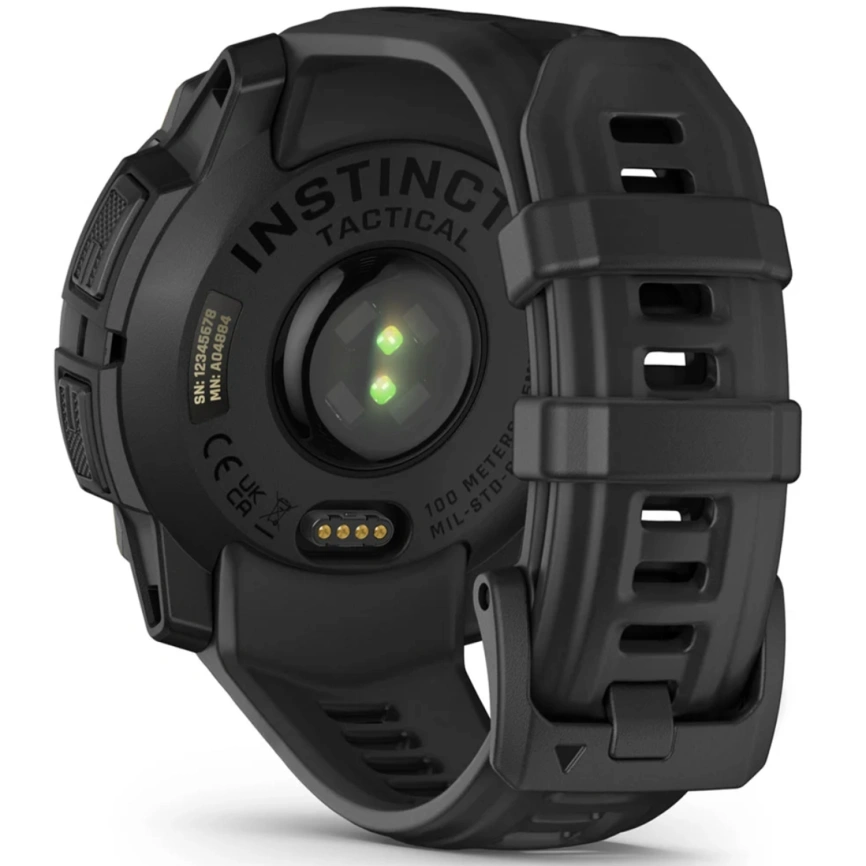 Смарт-часы Garmin Instinct 3 45mm Solar Tactical Edition Black with Black Band (010-02934-50) фото 2