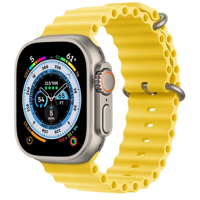 Смарт-часы Apple Watch Ultra GPS + Cellular 49mm Titanium Case with Yellow Ocean Band One Size фото 1