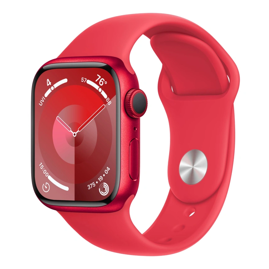 Смарт-часы Apple Watch Series 9 41mm (PRODUCT) RED Aluminum Case with Red Sport Band M/L (MRXH3) фото 1