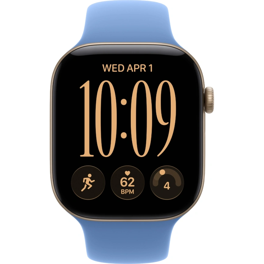 Смарт-часы Apple Watch Series 12 46mm Light Gold Aluminum Case with Wildflower Blue Sport Band S/M фото 3