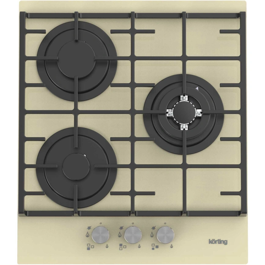 Газовая варочная панель Korting HGG 4825 CTB Beige фото 1