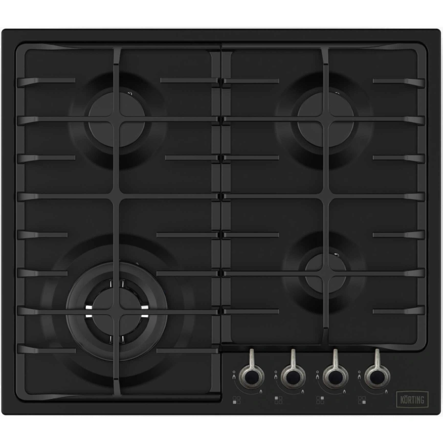 Газовая варочная панель Korting HG 674 CTSN Matte Black/Aged Silver фото 1