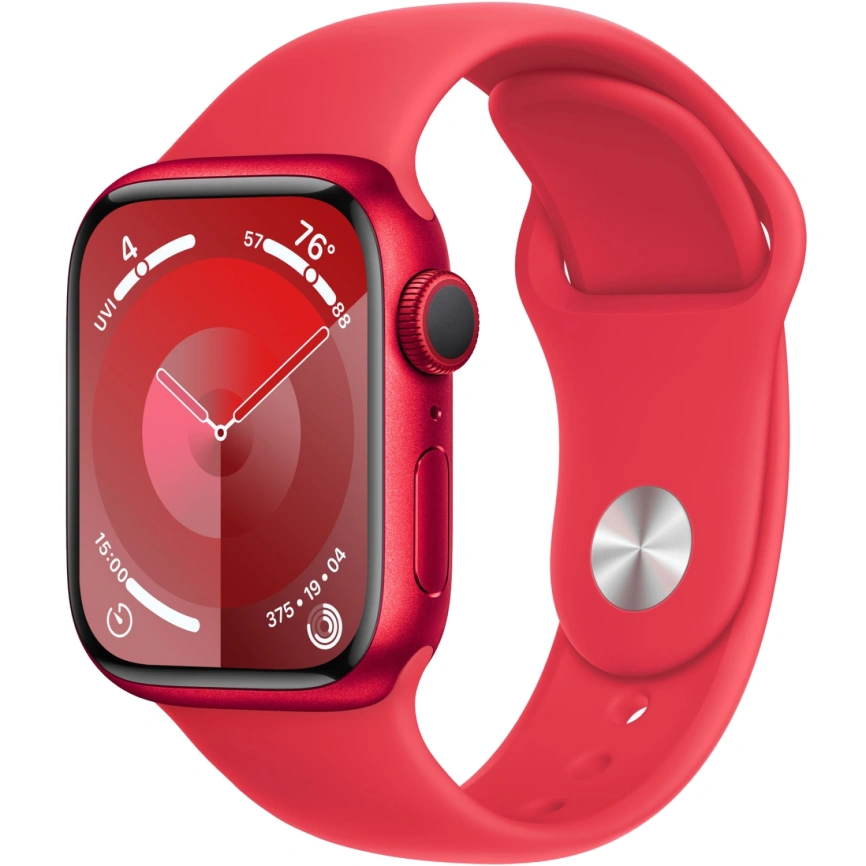 Смарт-часы Apple Watch Series 9 45mm (PRODUCT) RED Aluminum Case with Red Sport Band M/L (MRXK3) фото 1