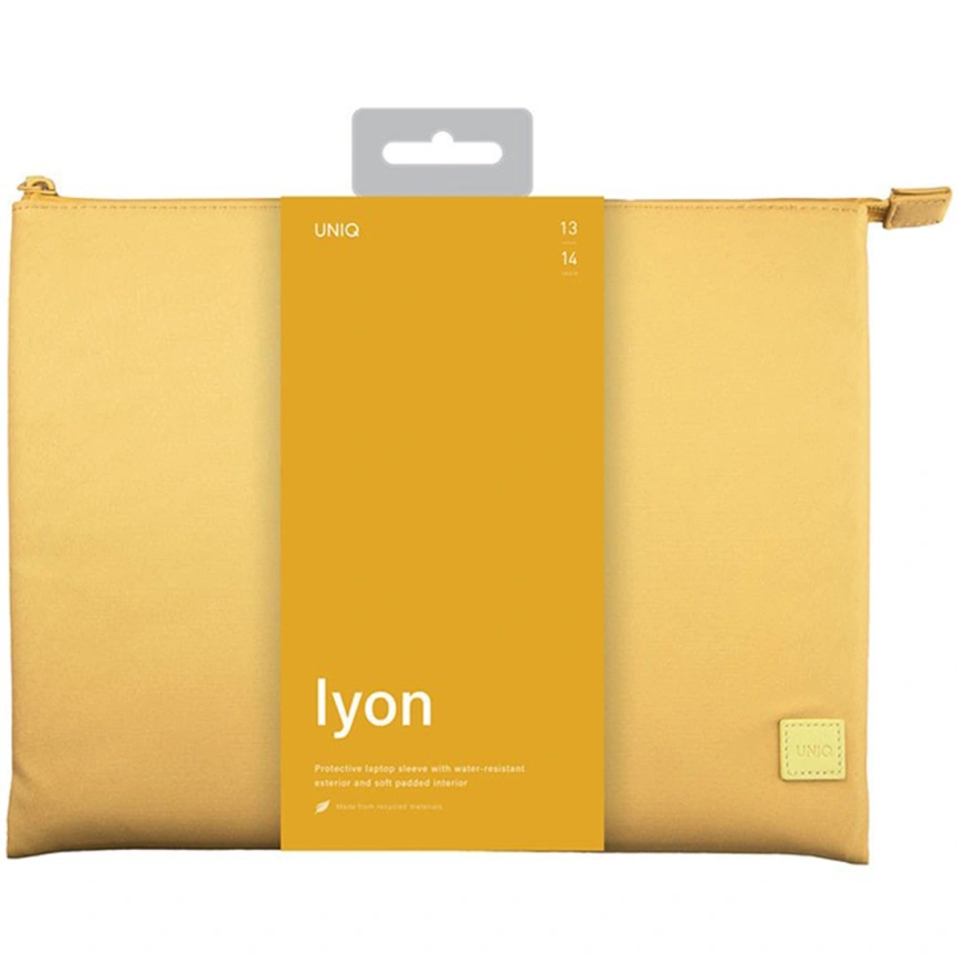 Чехол-папка Uniq LYON Laptop Sleeve для ноутбуков 14 Canary Yellow фото 3