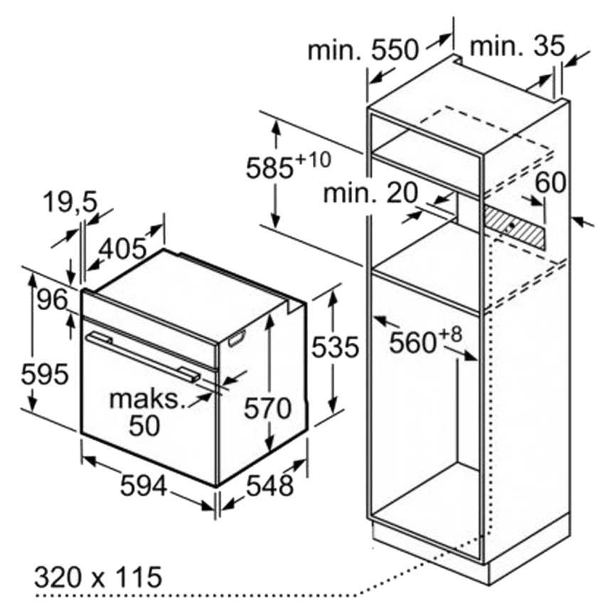 Электрический духовой шкаф Bosch Serie 4 HBA530BB0S Black фото 4