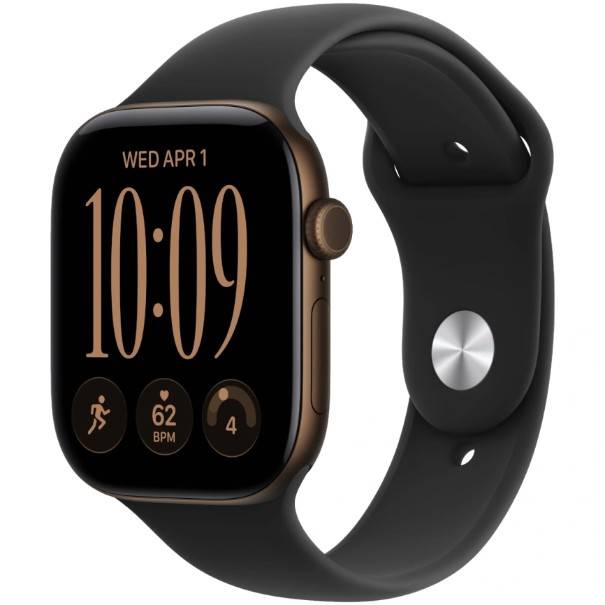 Смарт-часы Apple Watch Series 12 46mm Dark Bronze Aluminum Case with Black Sport Band M/L фото 1