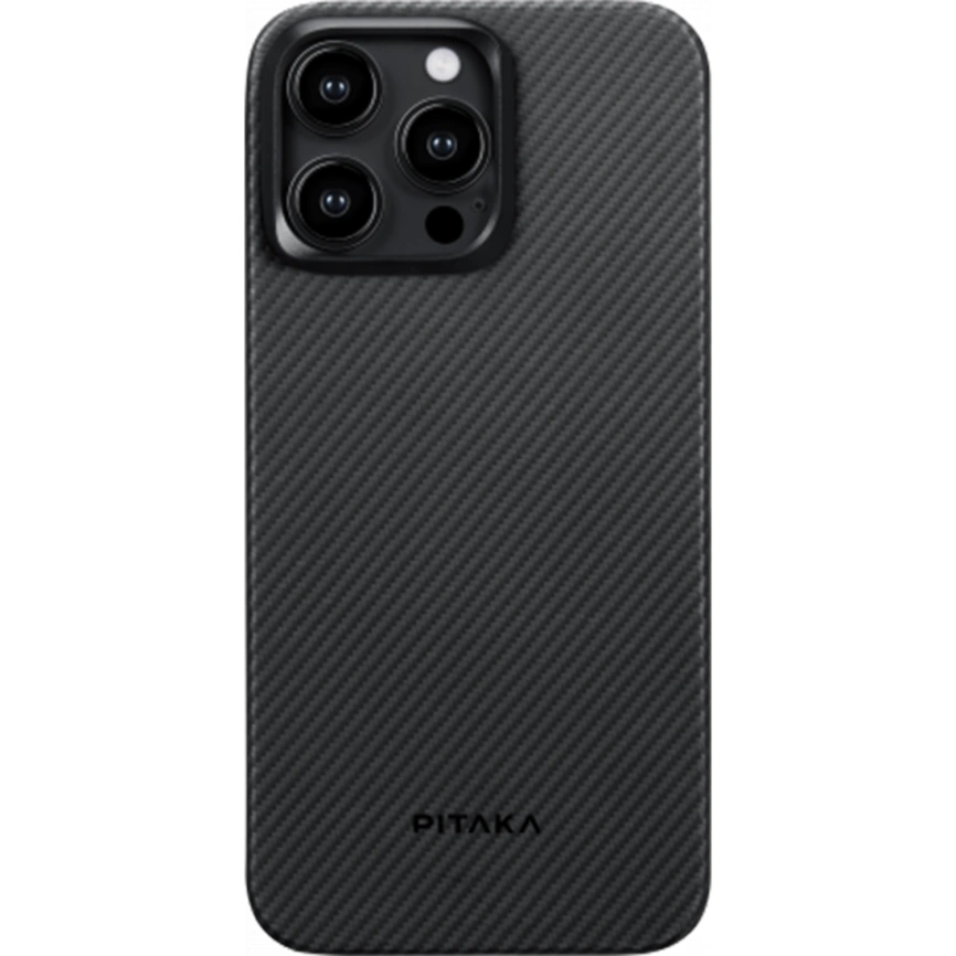 Чехол Pitaka Fusion Weaving MagEZ Case 4 для iPhone 15 Pro Black/Grey фото 1