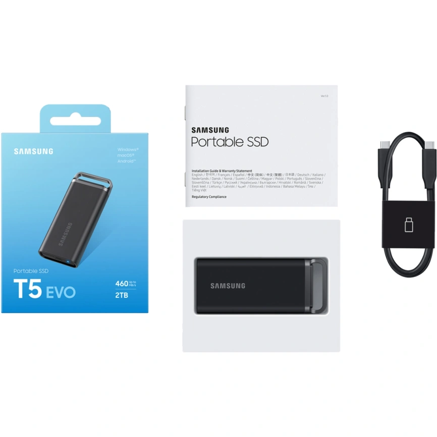 Внешний SSD накопитель Samsung T5 EVO USB 3.2 Type-C 2TB Black (MU-PH2T0S/WW) фото 10