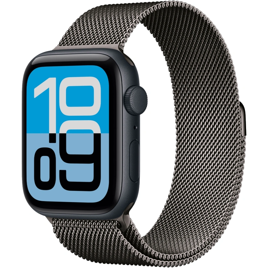 Смарт-часы Apple Watch SE (2025) 40mm Midnight Aluminum Case with Slate Milanese Loop фото 1