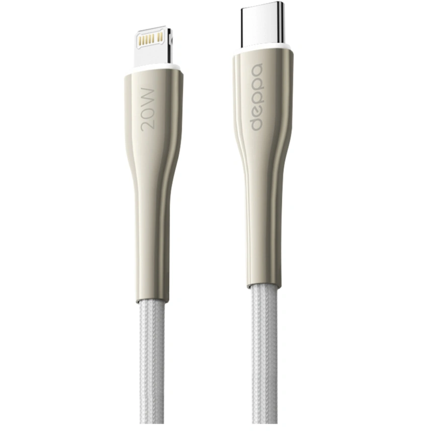 Кабель Deppa USB-C/Lightning 1m 72525 White фото 1