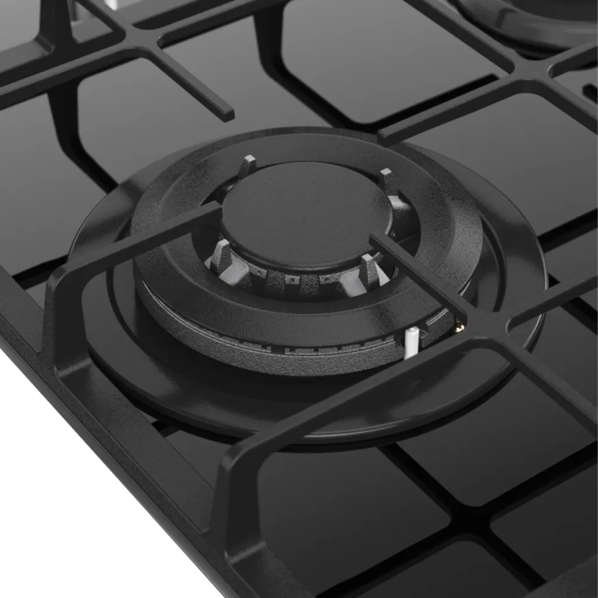 Газовая варочная панель Kuppersberg FG 40 B Black Glass фото 4