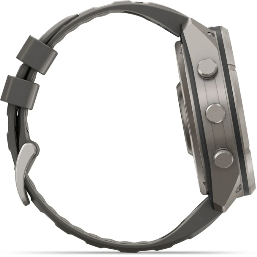 Смарт-часы Garmin Fenix 9 Pro 51mm Solar (010-04339-01) Titanium with Pebble Gray/Silver Gray Silicone Band (inReach) фото 4