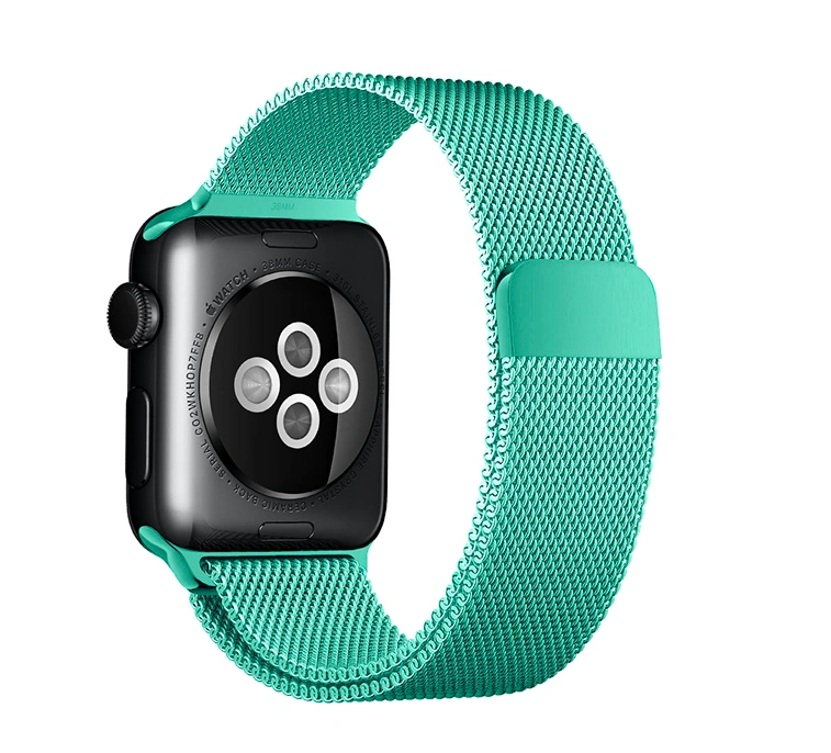 Ремешок Mokka Milanese Loop для Apple Watch 42/44/45mm Marine Green фото 1