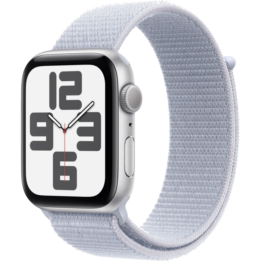 Смарт-часы Apple Watch SE (2024) 44mm Silver Aluminium Case with Blue Cloud Sport Loop (MXET3) фото 1