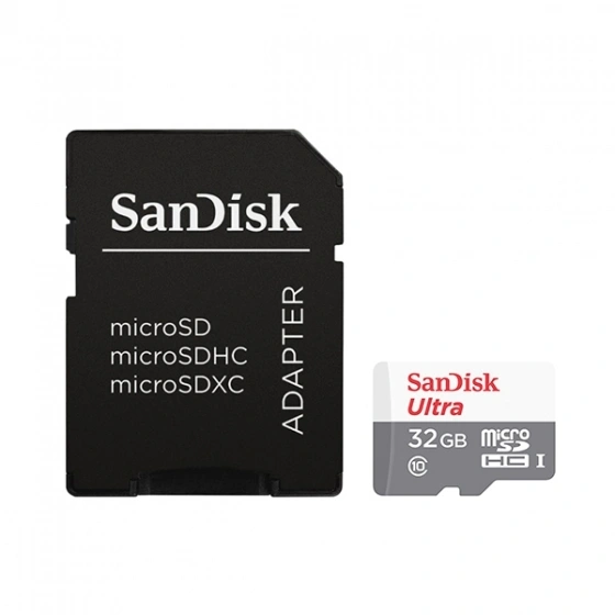 Карта памяти Sandisk Ultra 32GB MicroSDHC Class 10/UHS-I/80Мб/с SDSQUNS-032G-GN6TA фото 1