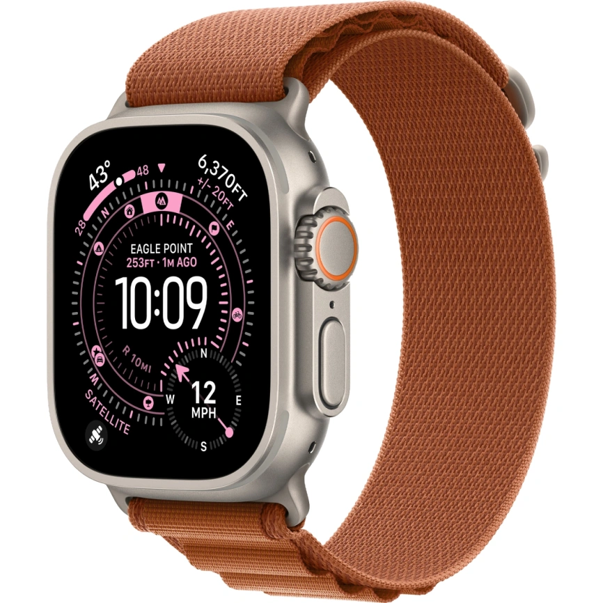 Смарт-часы Apple Watch Ultra 3 (2025) 49mm Natural Titanium Case with Terra Cotta Alpine Loop S фото 1