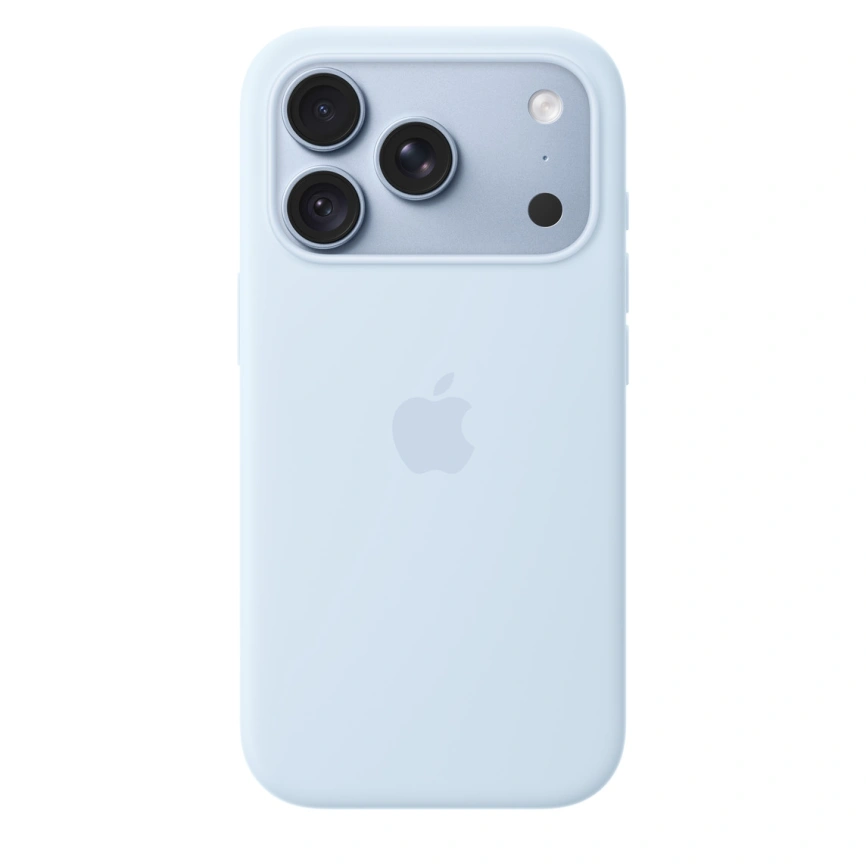 Чехол Apple Silicone Case with MagSafe для iPhone 18 Pro Crisp Blue (MK8W4) фото 1