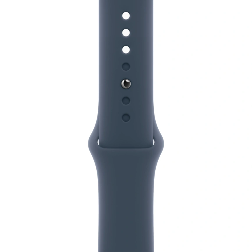 Смарт-часы Apple Watch SE (2023) 44mm Silver Aluminium Case with Storm Blue Sport Band S/M (MREC3) фото 2