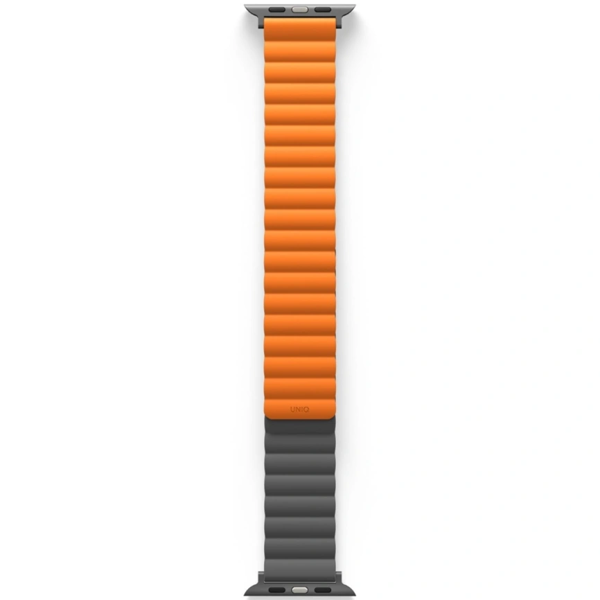 Ремешок Uniq Revix reversible Magnetic для Apple Watch 44/45/49 Grey/Orange фото 2