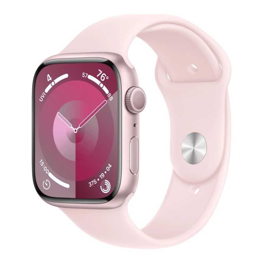 Смарт-часы Apple Watch Series 9 41mm Pink Aluminum Case with Light Pink Sport Band S/M (MR933) фото 1