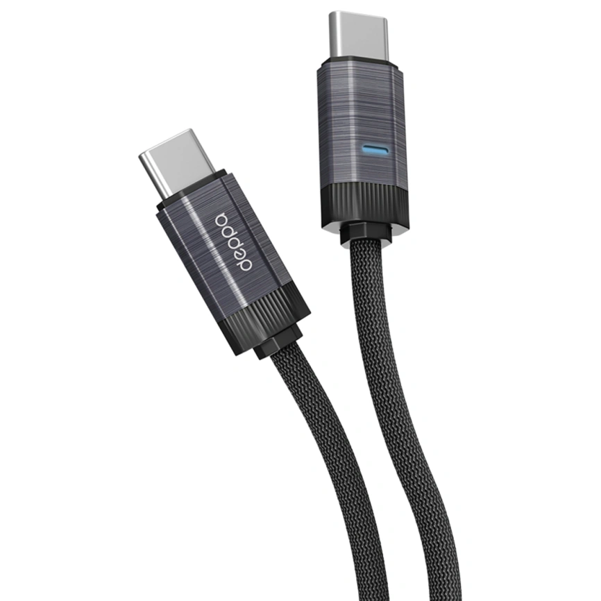 Кабель Deppa Thor USB-C/USB-C, 100W, 1.2m 72539 Black фото 1