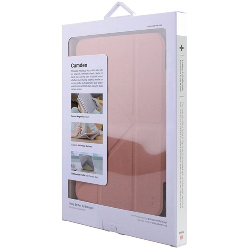Чехол Uniq Camden для iPad Mini (2021) Pink фото 6