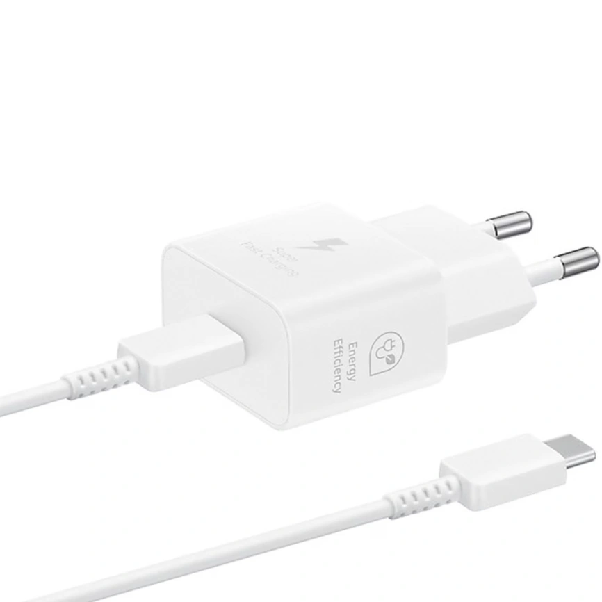 Сетевое зарядное устройство Samsung 25W USB-C EP-T2510 + Cable White фото 1