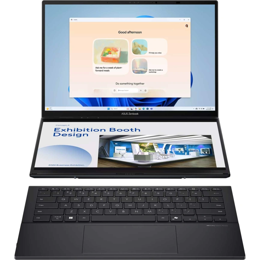 Ноутбук ASUS Zenbook Duo UX8406CA-QL345X 14 OLED/ i7-255H Ultra/32GB/1TB SSD (90NB14X1-M00M30) Inkwell Gray фото 4