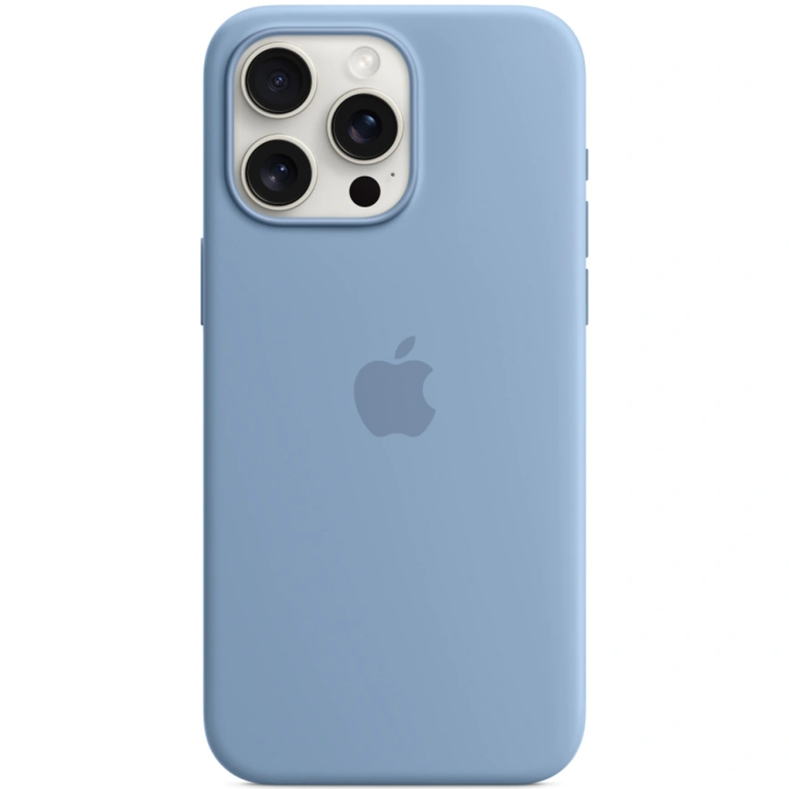 Силиконовый чехол Apple MagSafe для iPhone 15 Pro Max Winter Blue фото 1