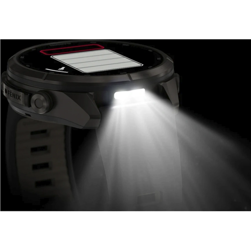 Смарт-часы Garmin Fenix 9 Pro 43mm Amoled (010-04335-11) Carbon Gray DLC Titanium with Black/Pebble Gray Silicone Band (inReach) фото 10