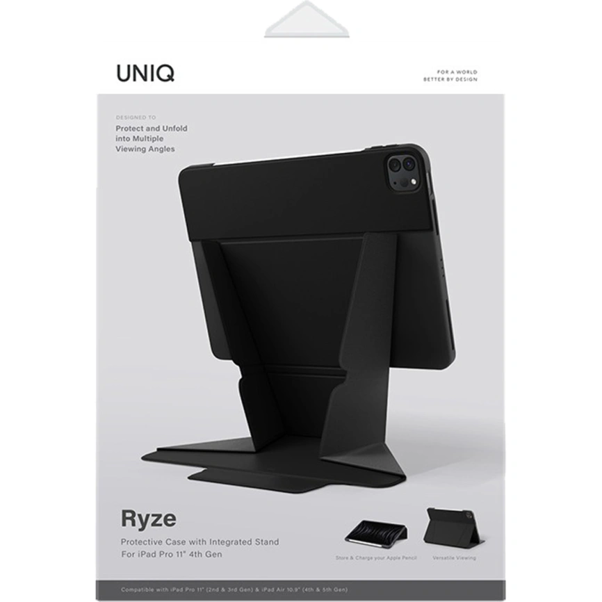 Чехол Uniq RYZE для iPad Pro 11 (2022/21) / Air 10.9 (2022/20) Black фото 7